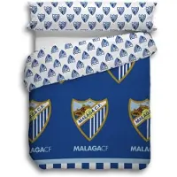 Merkloos Ensemble de literie Malaga CF - Set de 3 pièces pour lits de 135 cm - Bleu et blanc