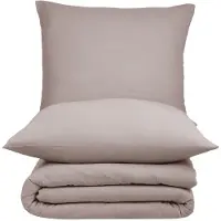 OEM Ensemble de draps en mousseline, 220x200 cm, couleur taupe, 100% coton