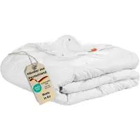Merkloos Couette en microfibre, 4 saisons, 200 x 220 cm, blanche
