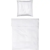 OEM Ensemble de literie 135x200 cm + 80x80 cm, 100% coton, blanc/bleu clair