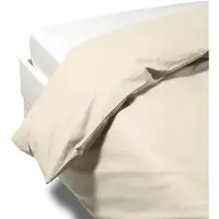 OEM Ensemble de housse de couette en percale, uni, couleur ivoire, 400 fils