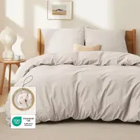 OEM Ensemble de literie 260x240 cm, beige, 3 piè Öko-Tex, fermeture à fermeture éclair