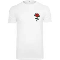Mister tee T-Shirt 'Rose' émeraude / rouge clair / blanc
