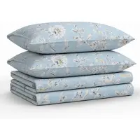OEM Ensemble de literie king size, 4 pièces, 300 fils, motif floral