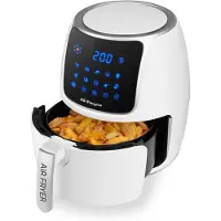 OEM Friteuse à air chaud, 1500 W, 4 litres, noire/blanche, avec revêtement antiadhésif