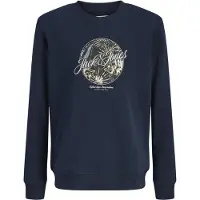Jack & Jones Junior Sweat 'Honolulu' bleu foncé / blanc