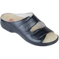 Berkemann FEDORA 01080-938 pantoufles lavables pour femmes en cuir noir , tailles 1 : 42 et 2/3(8,5)