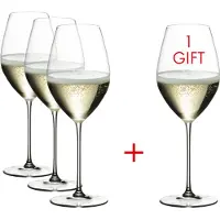 Riedel - Verre à champagne Veritas, 45 cl, coffret avantageux - Achetez 4, payez 3