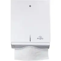 Fripa Distributeur de serviettes pliées, métal, grand, blanc convient aux formats de serviettes pliées en