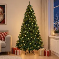 Syfax Arbre de Noël artificiel pliable, 240 cm, 300 LED