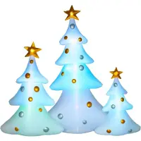 StarTech.com Arbre de Noël gonflable - Décoration de Noël pour l'extérieur - Éclairage LED - Composé de 3 parties - 2,1 mètres - Pour jardin et pelouse