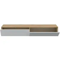 CALICOSY - Meuble suspendu 2 abattants et 2 niches de rangement L180 cm - Kaway