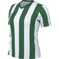 Nike Maillot de football Dri-FIT Division V à rayures, pour femmes, blanc/vert pin/noir