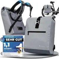 RADGEIST Sac à vélo pour porteur I - - pour femmes & hommes - sac à bandoulière - 20L gris