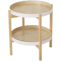 Boltze 2051379 Table à café, latérale et de salon Table basse Forme arrondie 4 pieds