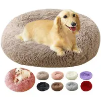 Sonstiges Lit pour chien, forme donut, diamètre 90 cm, couleur kaki, lavable, anti-stress