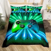 Merkloos Elzusha - Ensemble de couette de jeu avec motif néon pour enfants