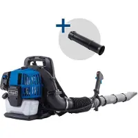 Scheppach Souffleur de feuilles thermique à dos LB5200BP PLB52BP, moteur essence 2 temps 51.7 cm³, turbine haute performance, filtre à air durable