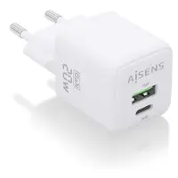 Aisens Chargeur mural ASCH-20W2P010-W/ 1xUSB Type-C/ 1xUSB/ 20W