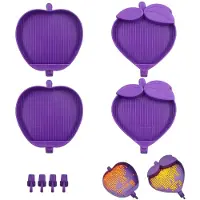 OEM 4 plateaux de peinture diamant, en forme de feuille et de pomme, s comme plateaux de tri