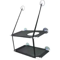 Dripio Hamac pour chat, double couche, noir, avec ventouses
