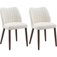 COLAMY Lot de 2 chaises de Salle à Manger rembourrées en Tissu,Coussin d'assise épais et Patins antidérapants,Chaise de Cuisine Moderne au Design