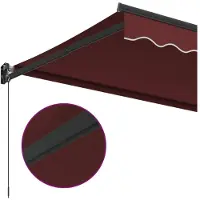 vidaXL Auvent manuel rouge vin 400x300 cm