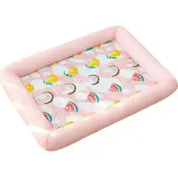 Sonstiges Lit pour chien rafraîchissant, taille XL, 80 x 65 cm, forme rectangulaire, couleur rose, respirant, doux, pour chiens et chats
