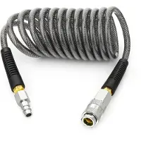 Merkloos Tuyau d'air en polyuréthane renforcé, 1/4" x 3 mètres, avec raccord