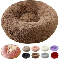 Sonstiges Lit pour chien, taille XXL, forme ronde, couleur café, dimensions 120x120x20 cm, lavable, antidérapant