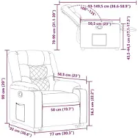 vidaXL Fauteuil relax avec releveur Crème Tissu