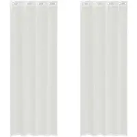 vidaXL Voile Rideaux avec œillets 2 pcs. Blanc