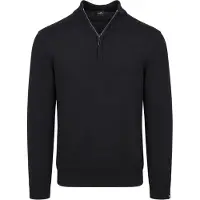 Vanguard Pull-over 'Pullover in tonal mouliné with half-zip' noir