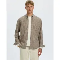 Selected Coton Chemise Homme Marron M