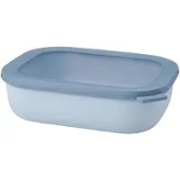 Mepal , lot de 6 bols rectangulaires Cirqula, 2000 ml - bleu nordique 106259015700