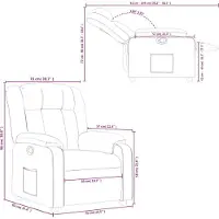 vidaXL Fauteuil relax Tissu noir