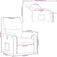 vidaXL Fauteuil relax Tissu Crème