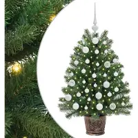 vidaXL Arbre de Noël artificiel avec 150 LEDs Vert 95 cm PE et PVC