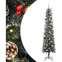 vidaXL Arbre de Noël artificiel avec 300 LED avec support Vert 210 cm