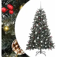 vidaXL Arbre de Noël artificiel vert 120 cm PVC, plastique et acier