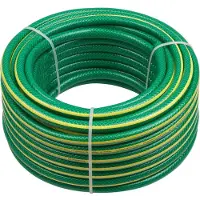 Merkloos Tuyau d'arrosage Tuyau à tresse croisée - 40 m - 12,7 mm (1/2 pouce) - Vert et jaune - Résistant aux UV
