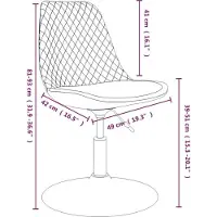 vidaXL Chaise de salle à manger 4 pcs. Pivotant Rose Velours