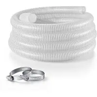 Vevor Tuyau Aspiration Pompe 50,8 mm 7,6 m Tuyau d'Aspiration en PVC Blanc pour Pompes de Piscine/à Filtre à Sable/Submersibles/Eaux Usées
