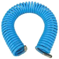 Adler Flexible pneumatique spiralé polyuréthane 8 x 12 mm longueur 10 m avec raccords