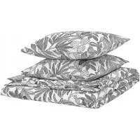 IKEA BROKDRACENA Ensemble de housses de couette botaniques noir et blanc 200x200 cm