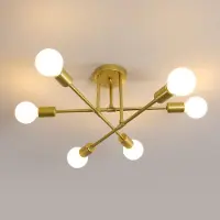 COMELY Magnifique lampe vintage, modèle Sputnik à 6 bras, idéale comme lustre ou suspension