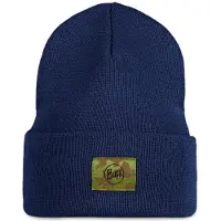 Buff Knitted Beanie Bleu