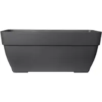 Elho Pot de fleurs rectangulaire moderne en plastique anthracite par Elho