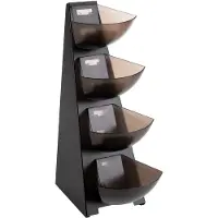 OEM Étagère de cuisine multi-étagères, 4 niveaux, en acier inoxydable/plastique, capacité de 1 litre, dimensions 19x31x53 cm