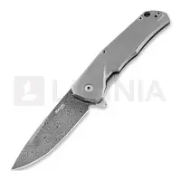 Lionsteel Couteau pliant TRE Titanium, Raindrop Damascus